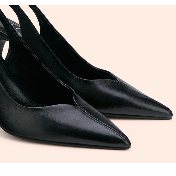 AGL Beatrice Leather Sling-Back Pumps in Black - Picture 5 of 10